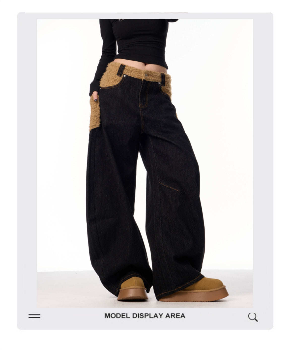 Retro Minority Design Inside-out Wear Stitching Jeans For Women Limorista