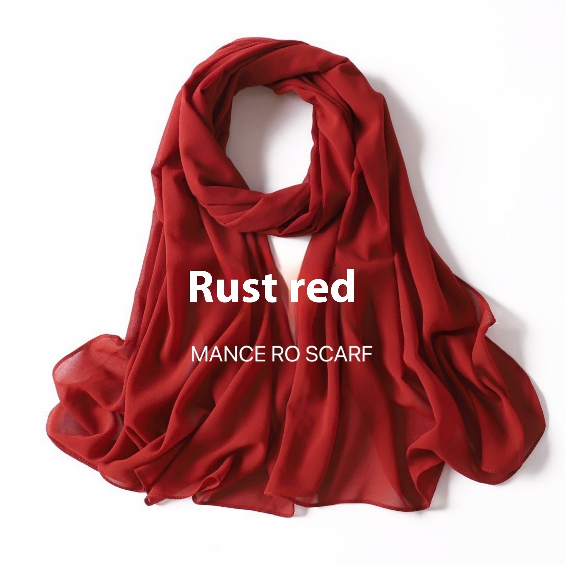 Pure Color Pearl Chiffon Scarf Headcloth Veil Chiffon Scarf Limorista