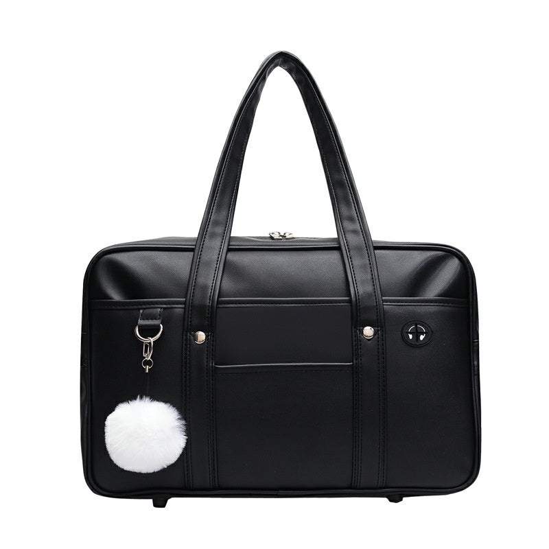 One-shoulder Student Commuter PU Uniform School Handbag Limorista