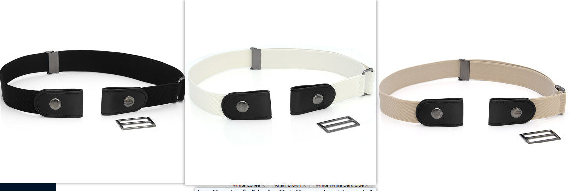 New Slim Elastic Invisible Belt Simple Lazy Belt Fat Elastic Leather Limorista