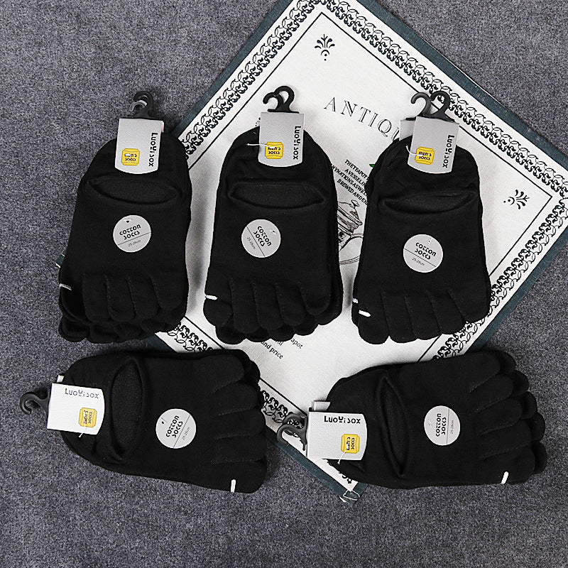 Ladies Pure Cotton Deodorant Socks Sweat Absorbing Invisible Five Finger Socks Limorista