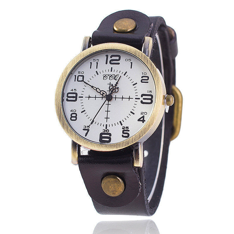 Belt Retro Neutral Watch European And American Digital Women&