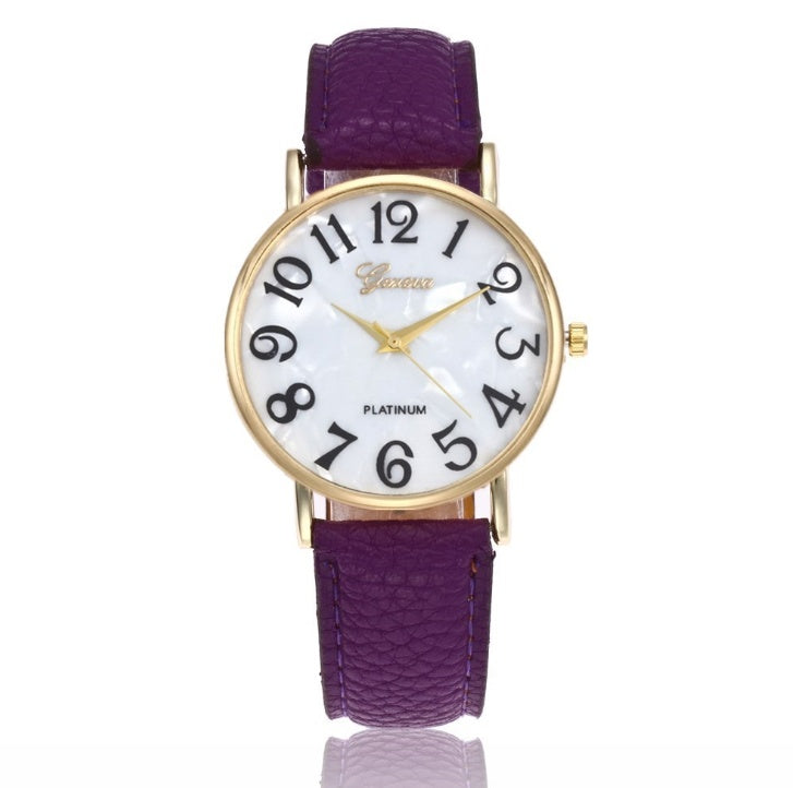 Marble Belt Watch Fashion Geneva Watch Shell Face Casual Watch For Men And Women Limorista