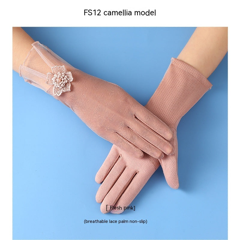 Lightweight Breathable Lace Sun Protection Gloves Limorista