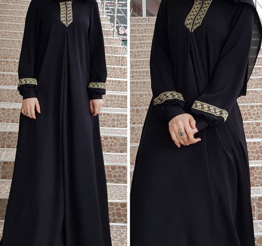 Women Plus Size Print Abaya Jilbab Muslim Maxi Dress Limorista