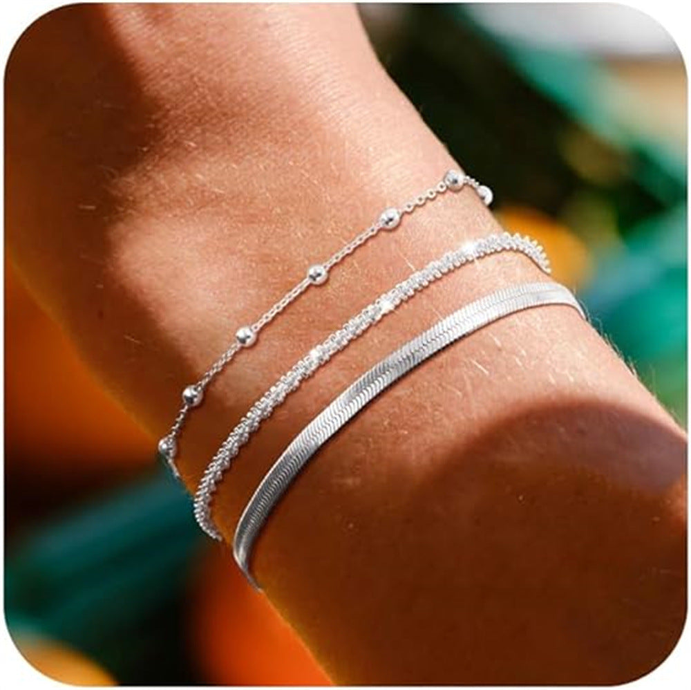 Exquisite Twist Bracelet Stainless Steel Layered Wear Snake Bones Chain Limorista