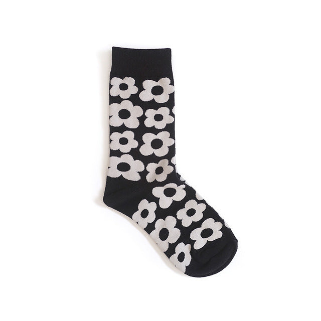 Cute cartoon flower socks cotton girl in stockings Limorista