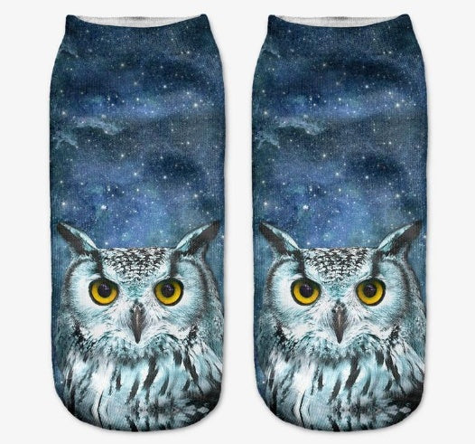 Popular Funny Unisex Short Socks 3D Cat Printed Anklet Socks Casual Socks Limorista