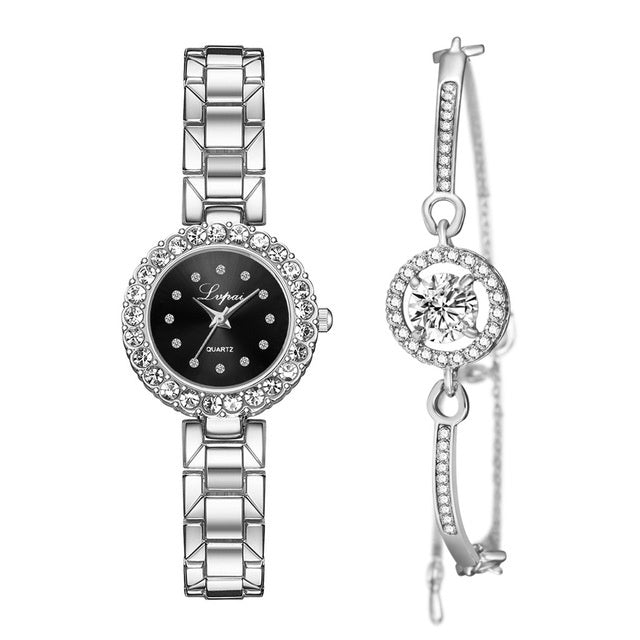 Watches-Set Bangle Clock Bracelet Wrist-Watch Quartz Women Fashion Ladies Brand Luxury Limorista