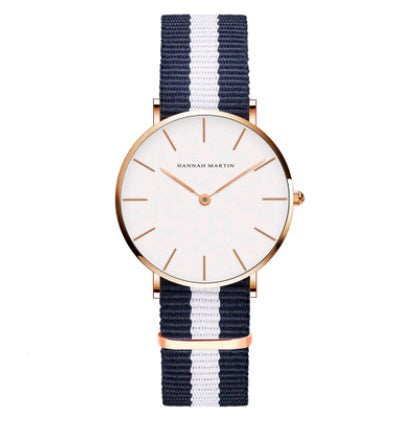 36mm ladies simple watch waterproof Korean white belt student watch Limorista