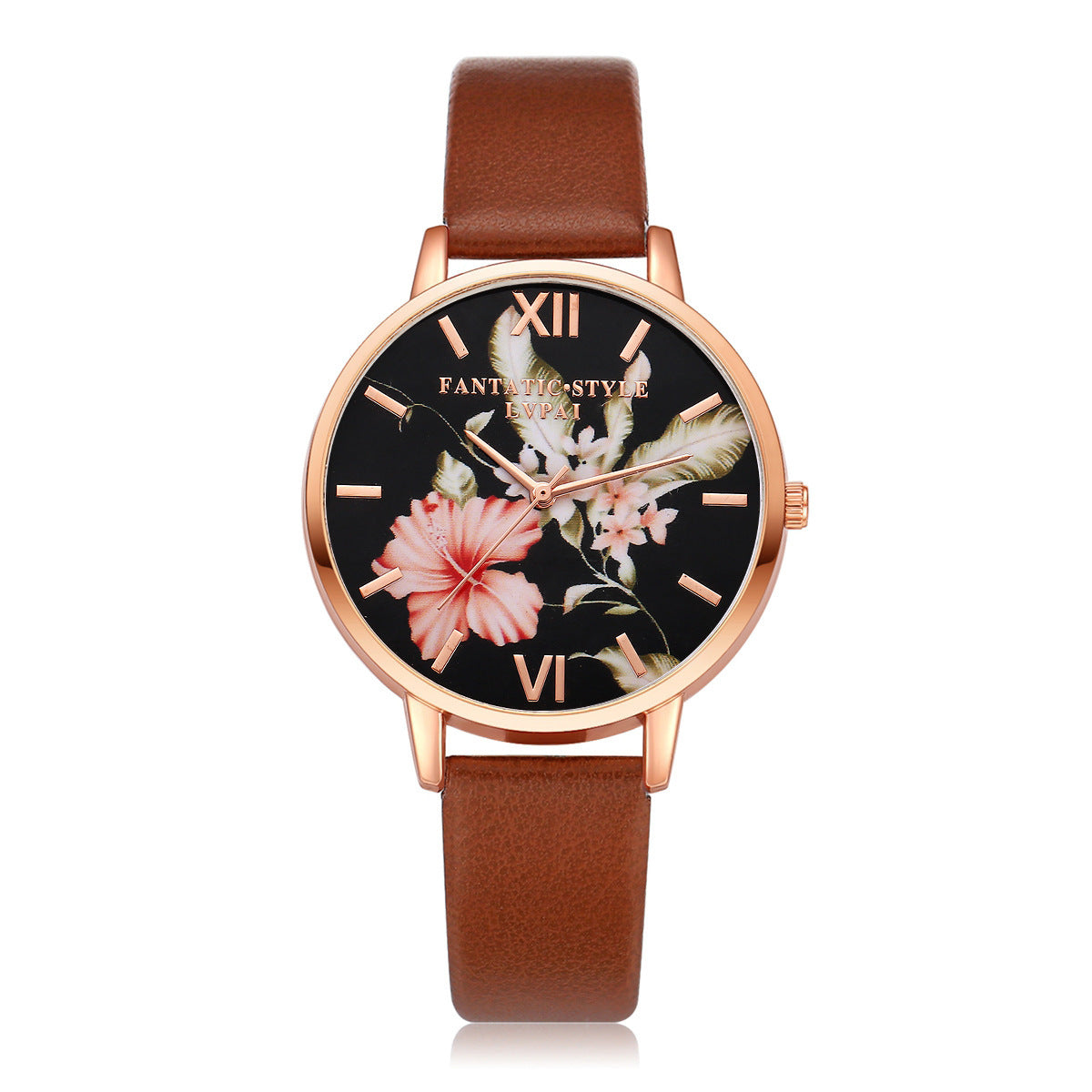 Lvpai Marke Frauen Armband Uhr Mode Rose Gold Blumen Leder Einfache Frauen Kleid Uhren Luxus Business Geschenk Uhr Uhr Limorista