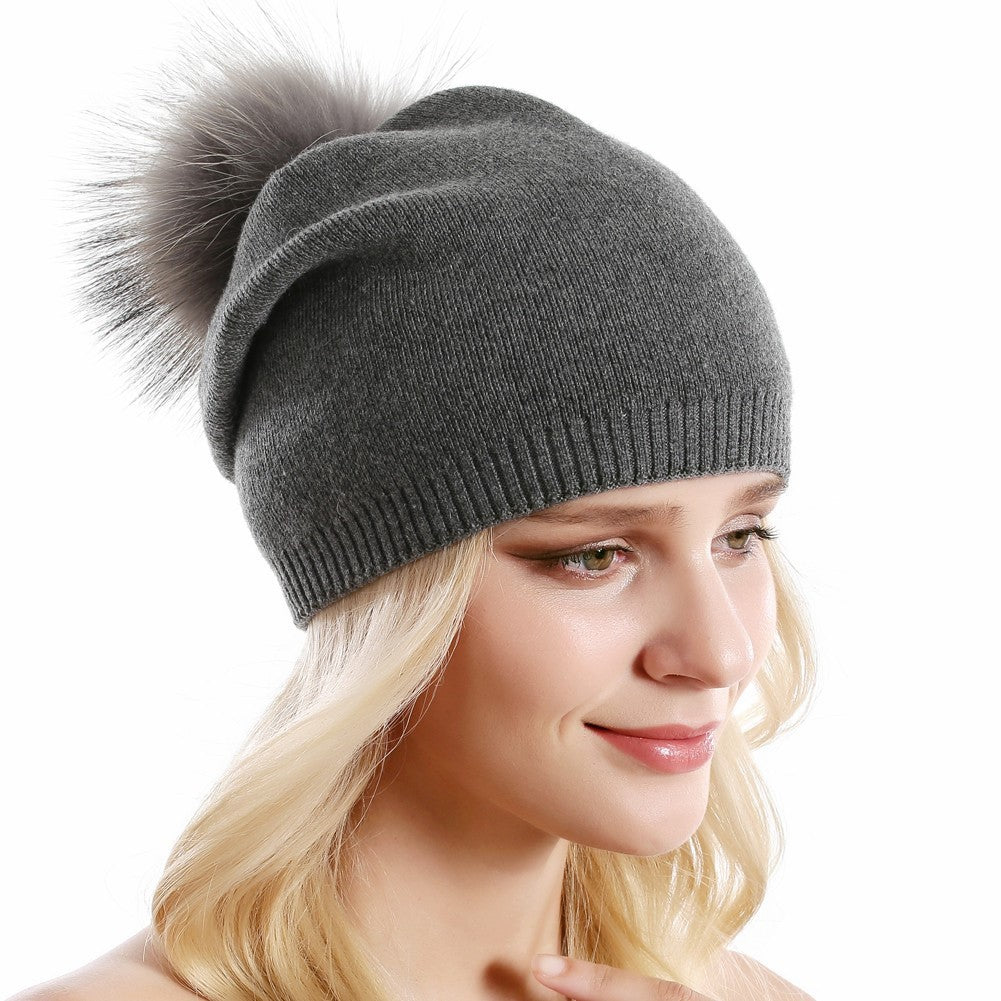 Fur Pompom Hats Limorista