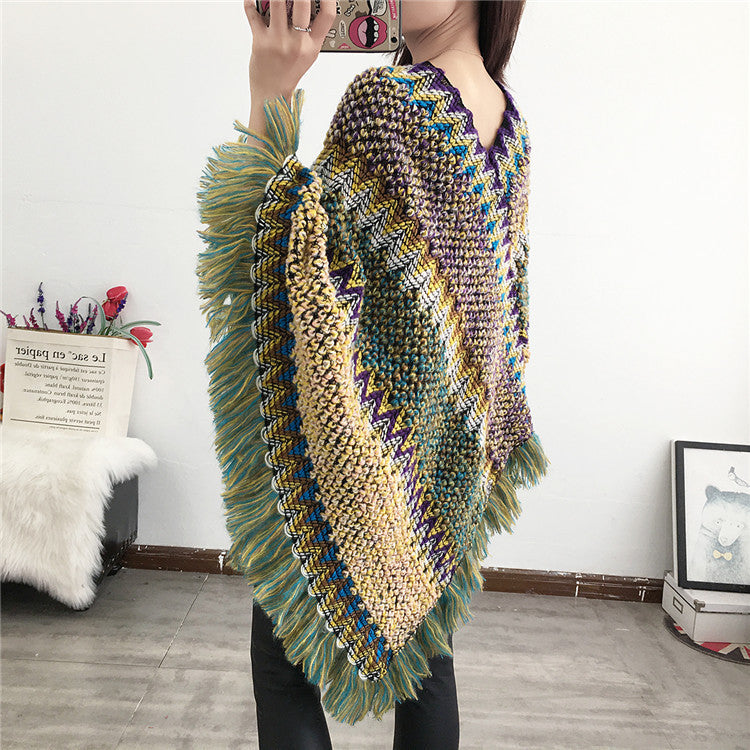 Tassel scarf coat woman Limorista