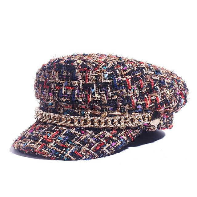 Ladies peaked cap octagonal cap fashion military cap Limorista