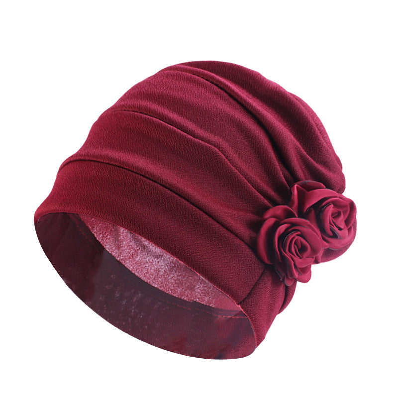 Ethnic Headscarf Chemotherapy Two Flower Headgear Limorista