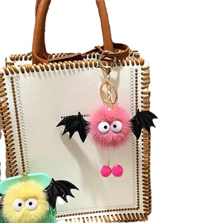 Cute Funny Halloween Artificial Mink Hair Little Devil Package Pendant Limorista