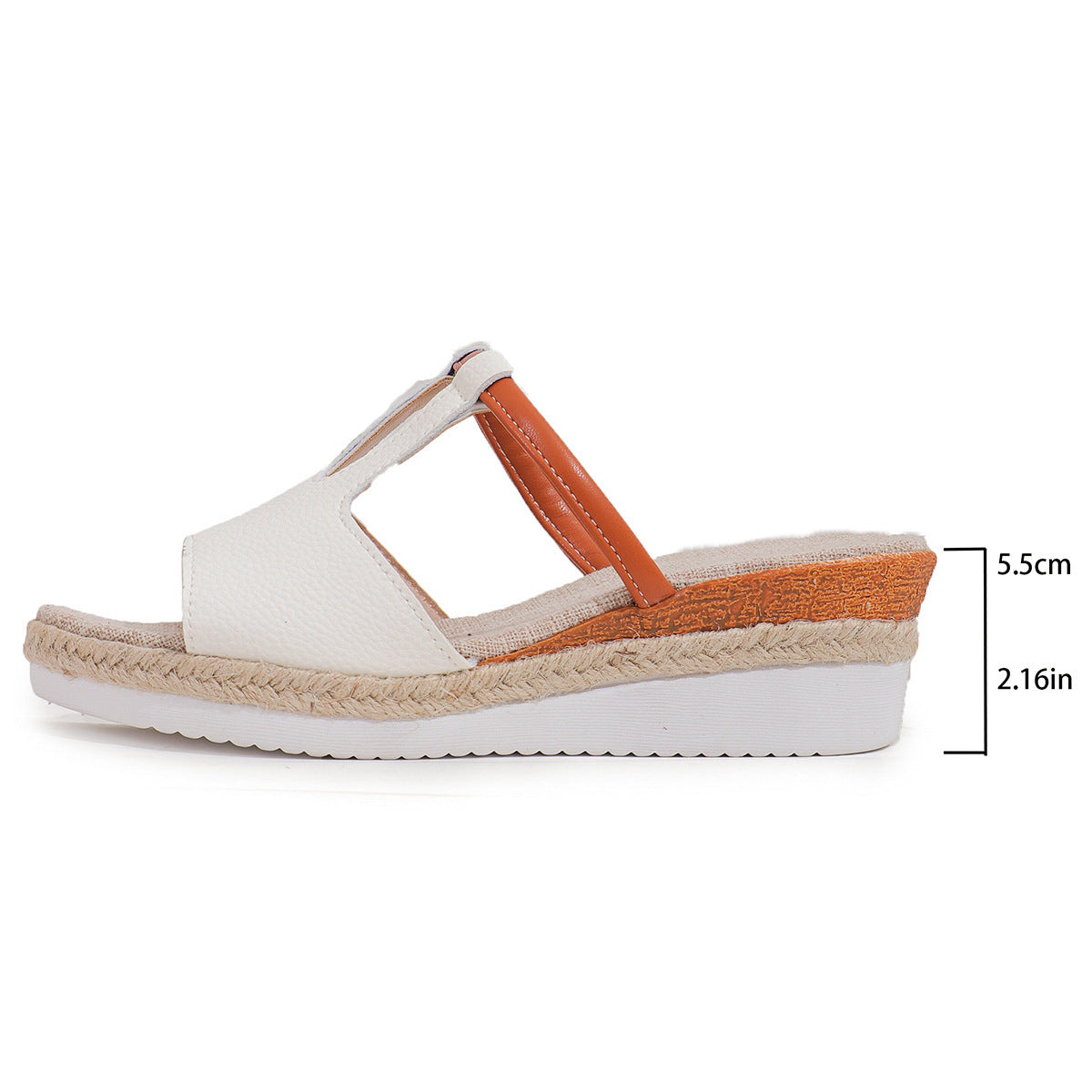Ethnic Style One Strap Sandals Platform Wedge Buckle Plus Size Limorista