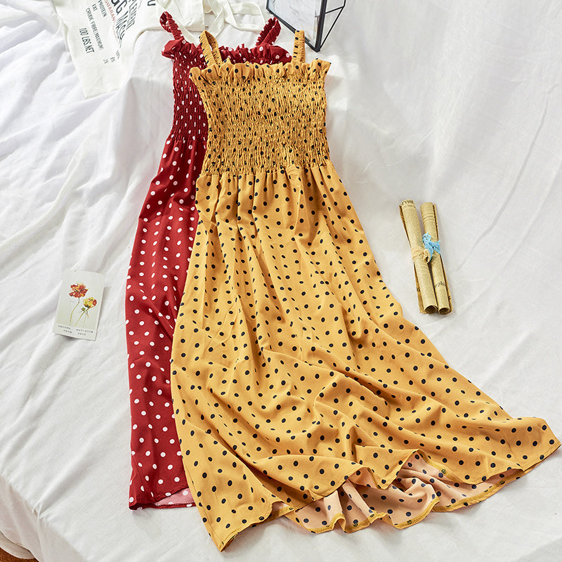 Bandeau ruffled camisole dress Limorista