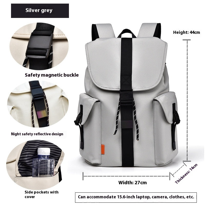 Backpack Casual Simple Solid Color New Large Capacity Limorista