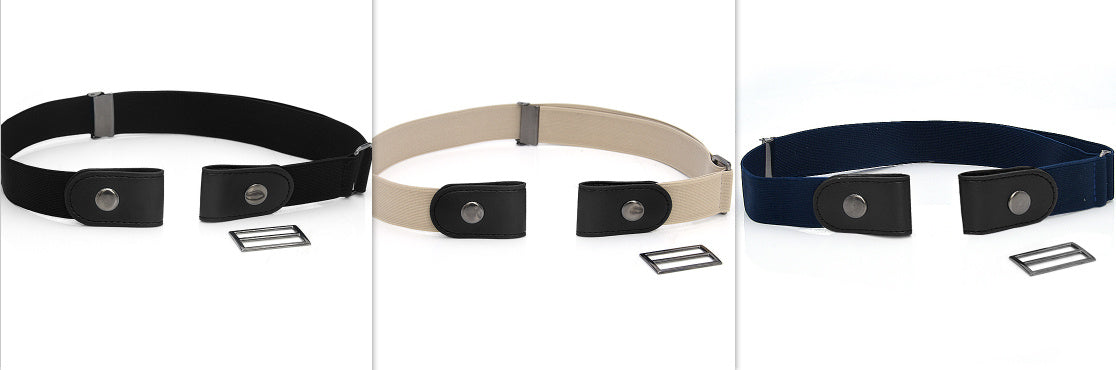 New Slim Elastic Invisible Belt Simple Lazy Belt Fat Elastic Leather Limorista