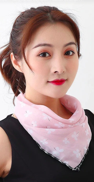 Hanging Ear Thin Face-covering Scarf Triangle Veil Scarf Limorista