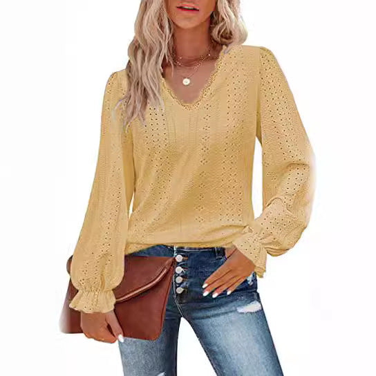 European And American Style Women V-neck T-shirt Limorista