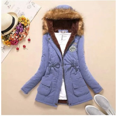 Thick Winter Jacket Women Large Size Long Section Hooded parka outerwear new fashion fur collar Slim padded cotton warm coat Limorista