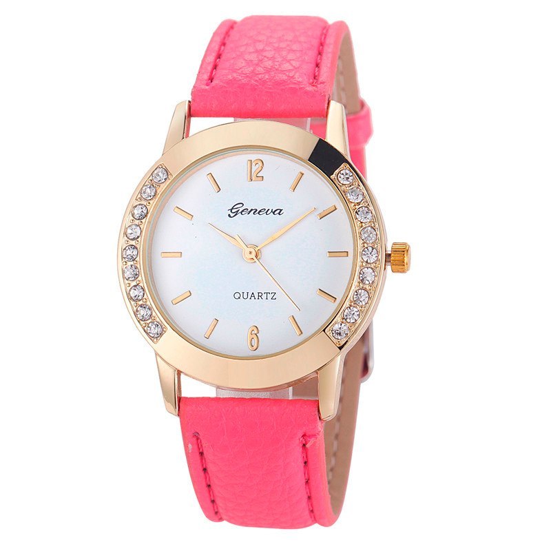 Bilateral Diamond Ladies Belt Casual Watch Geneva Women&