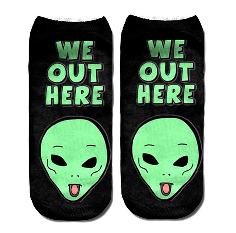 Popular Funny Unisex Short Socks 3D Cat Printed Anklet Socks Casual Socks Limorista