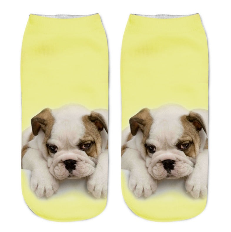 Popular Funny Unisex Short Socks 3D Cat Printed Anklet Socks Casual Socks Limorista