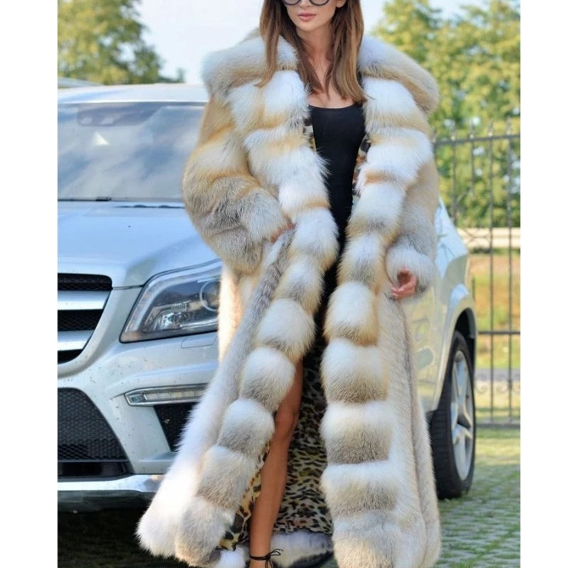 Mid-length Coat With Hooded European And American Faux Fur Limorista