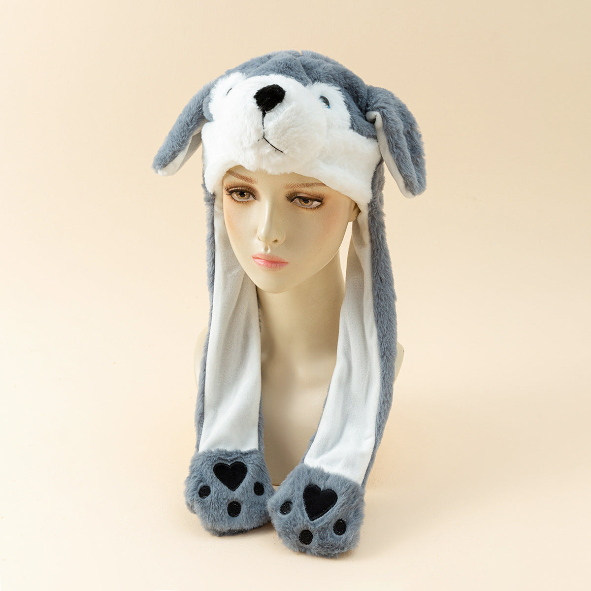 Autumn And Winter Cute Animal Plush Moving Ear Hat Limorista