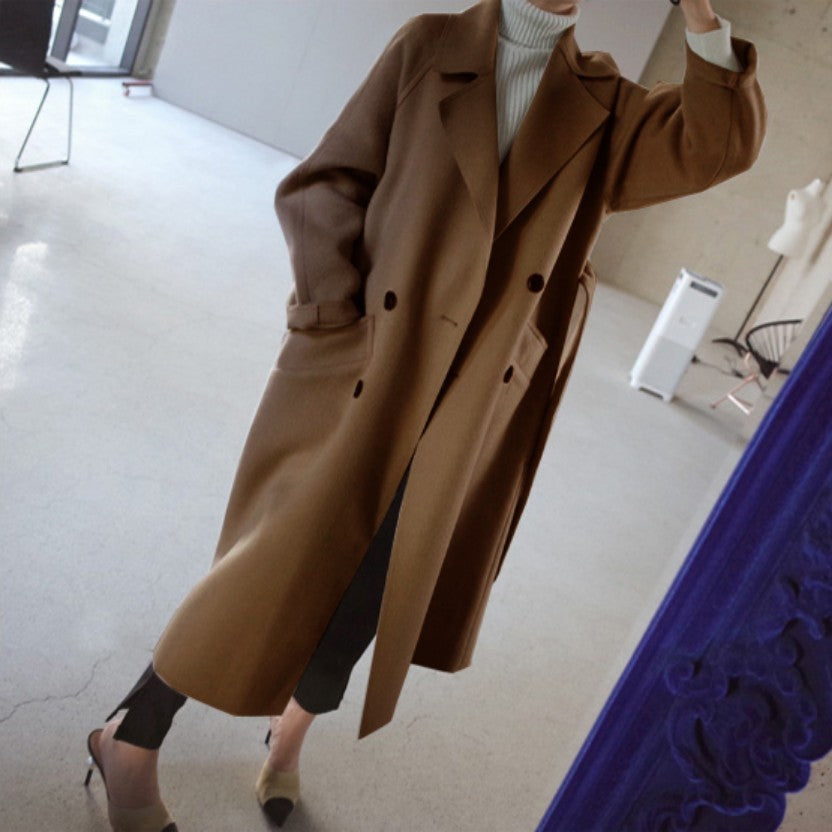 Womens Lapel Cashmere coat Limorista