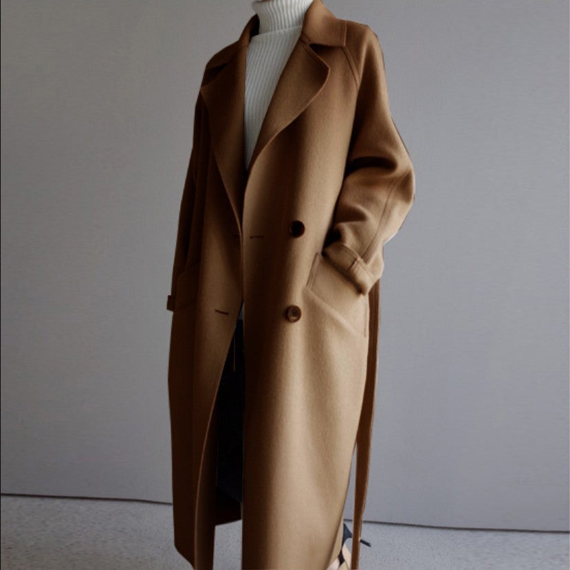 Womens Lapel Cashmere coat Limorista