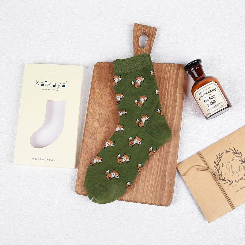Animal life series men and women cotton neutral socks Limorista