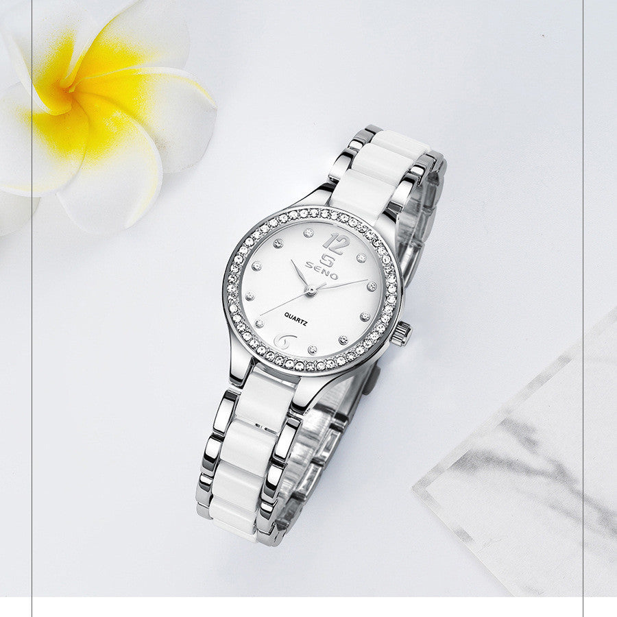 Ceramic Ladies Waterproof Bracelet Watch Limorista