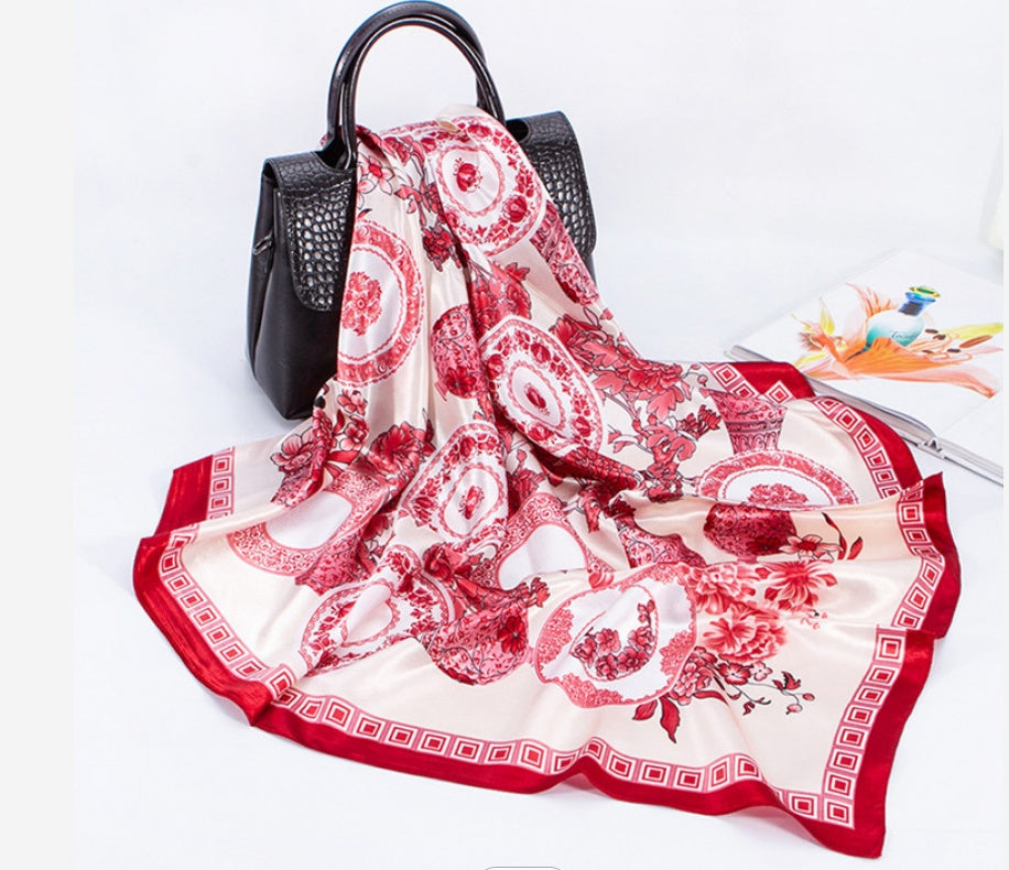 Digital Printed Square Silk Scarf Limorista