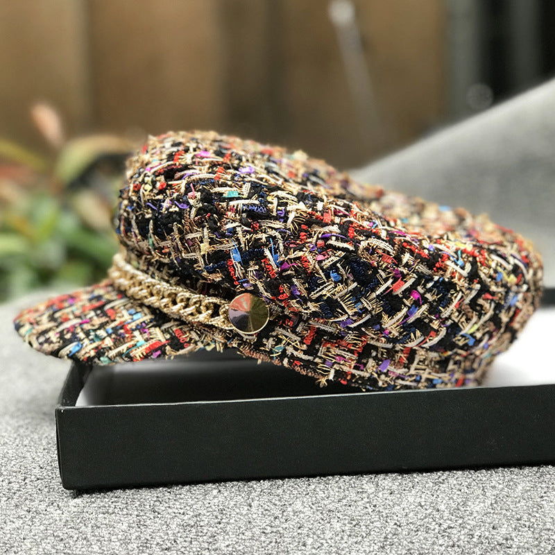 Ladies peaked cap octagonal cap fashion military cap Limorista