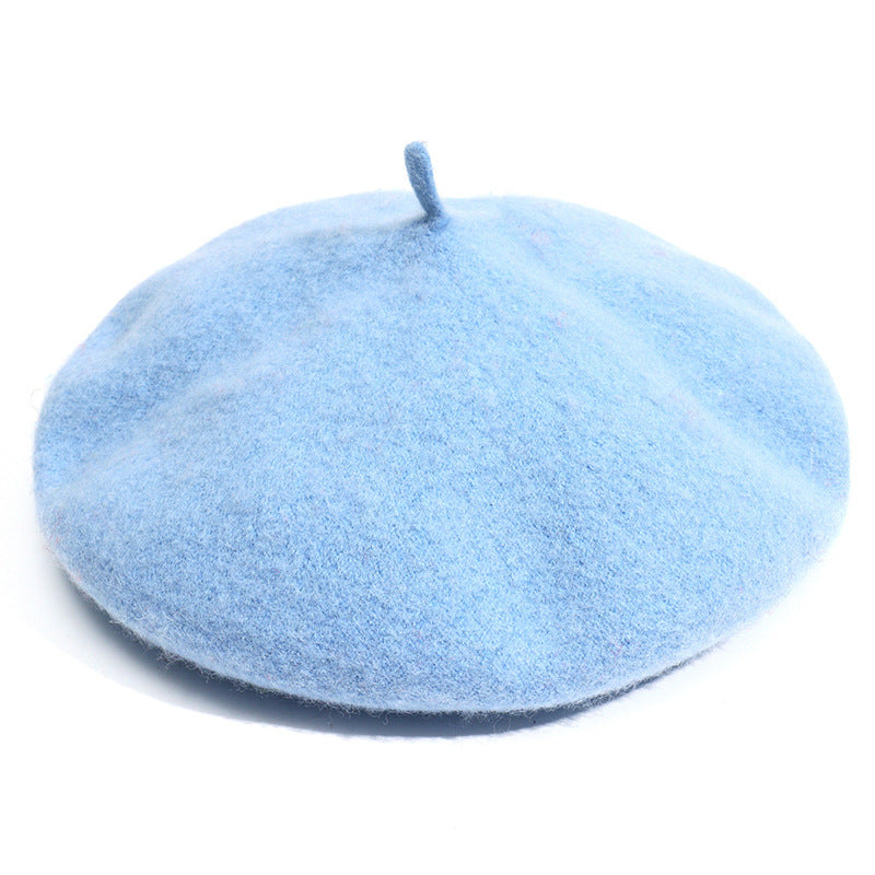 Artistic Wool Candy Color Painter Cap Fashionable Warm Hat Limorista