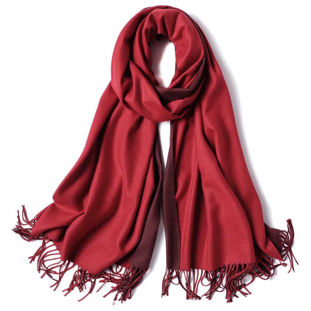 Korean double-sided faux cashmere shawl Limorista
