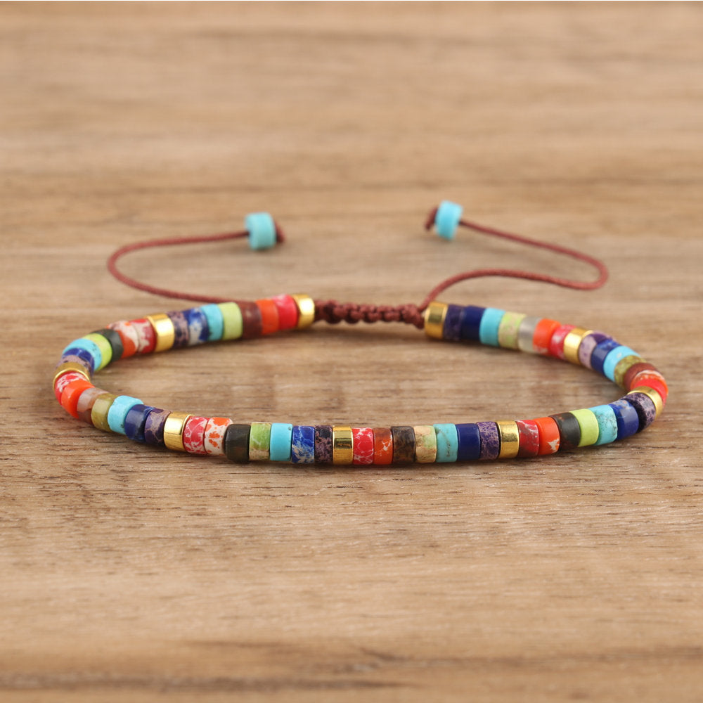 Spacer Beads Beaded Weave Bracelet Women&