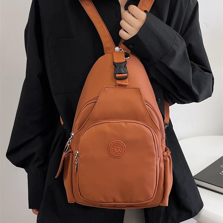 Single Shoulder Crossbody Chest Bag Double Back Large Capacity Women&