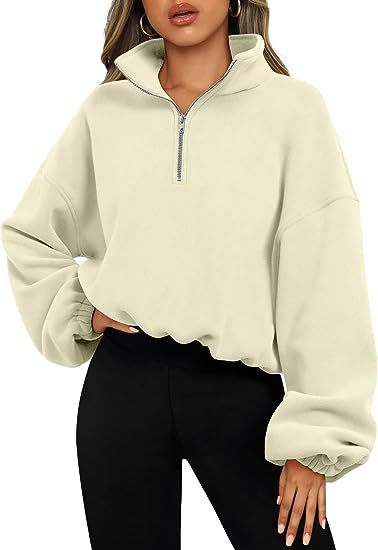 Loose Sport Pullover Hoodie Women Winter Solid Color Zipper Stand Collar Sweatshirt Thick Warm Clothing Limorista