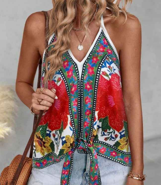 Limorista - Open Shoulder Casual Vest With Front Placket