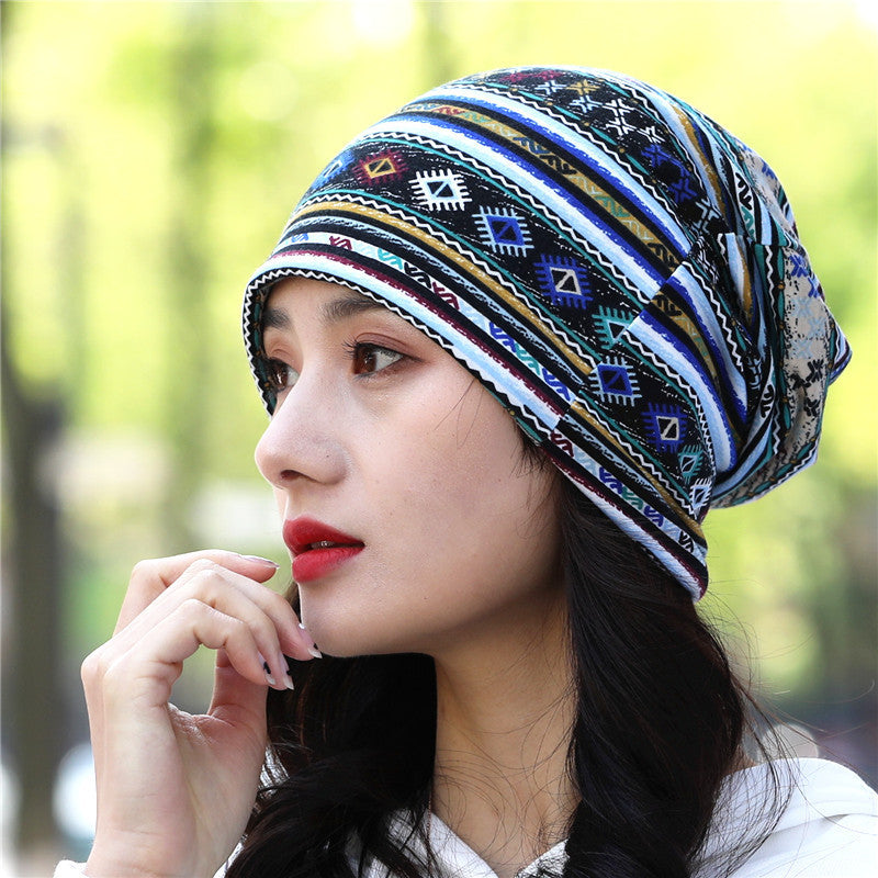 Head Ethnic Wind Series Korean Cashew Flower Bun Head Hat Limorista