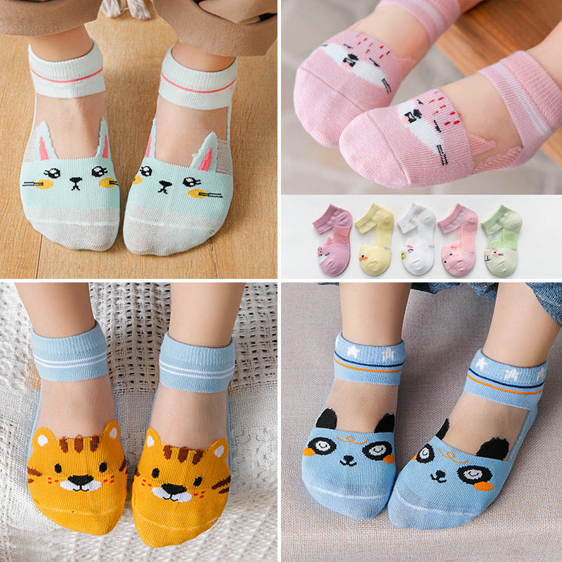Baby Short Socks Thin Mesh Silk Room Socks Limorista