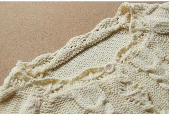 Solid Color Buttons Knitted Coat For Women Limorista