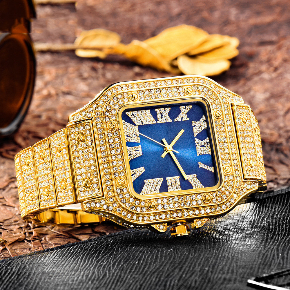 Fashion Hip Hop Diamond Full Diamond Square Men&