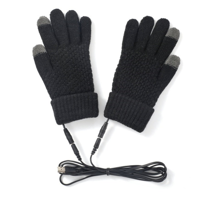 USB Heating Electric Heating Gloves Thermal Thickened Knitting Limorista