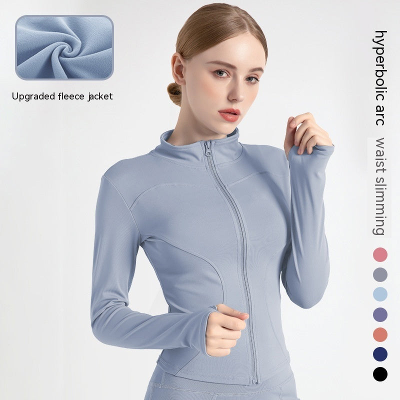 Limorista - Outer Wear Long Sleeve Quick-drying Skinny Yoga Clothes Slim Fit Slimming Fitness Running Yoga Sports Jacket